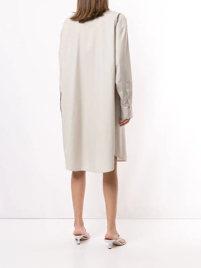 Kwaidan Editions Oversized Shirt Dress In Neutrals