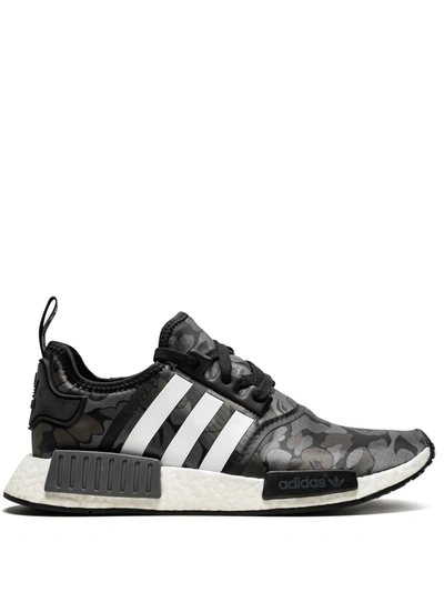 Adidas Originals X Bape Nmd_r1 "black Camo" Sneakers In Black