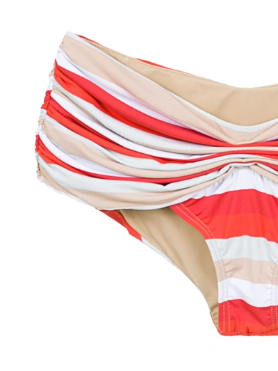 AMIR SLAMA STRIPED BIKINI - 红色