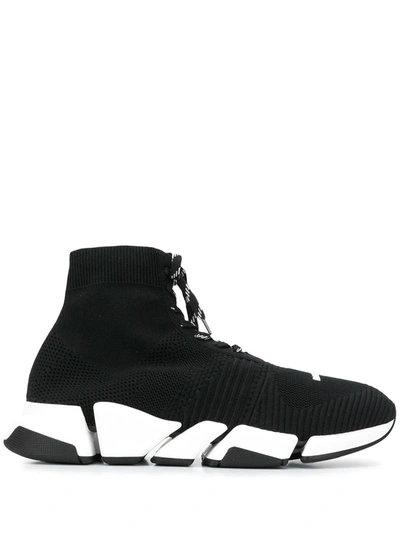 Shop Balenciaga Speed 2.0 Lace-up Sneakers In Black