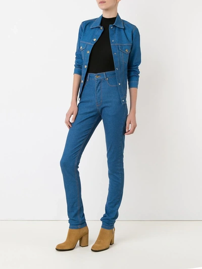 Amapô Five Pocket Skinny Jeans In Blue