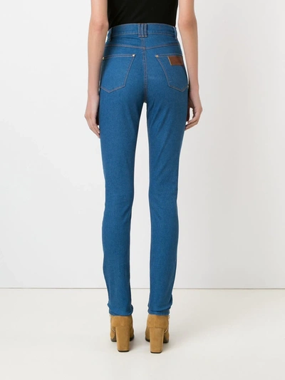 Amapô Five Pocket Skinny Jeans In Blue