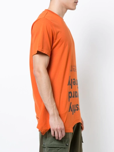 Shop Mostly Heard Rarely Seen Upside Down Logo T-shirt In Orange