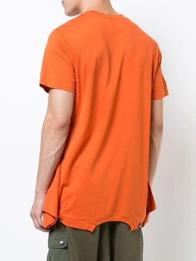 Shop Mostly Heard Rarely Seen Upside Down Logo T-shirt In Orange