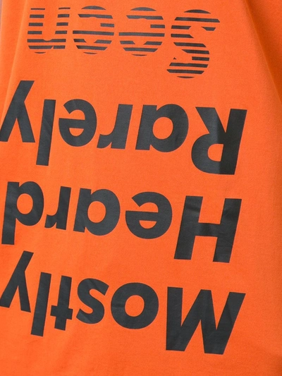 Shop Mostly Heard Rarely Seen Upside Down Logo T-shirt In Orange