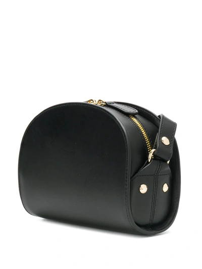 Apc Mini Demi Lune Shoulder Bag In Black