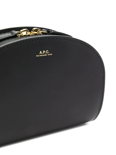 Apc Mini Demi Lune Shoulder Bag In Black