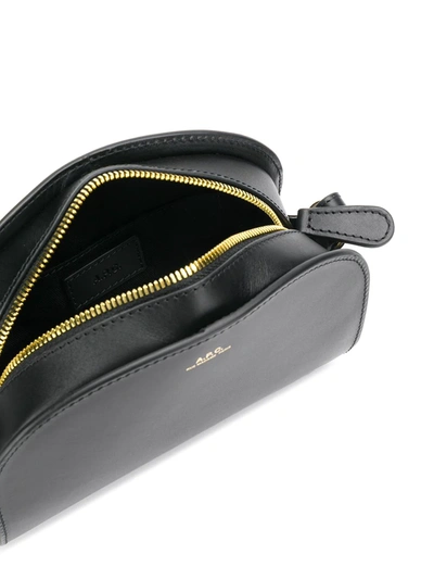 Apc Mini Demi Lune Shoulder Bag In Black