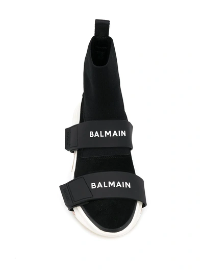 Shop Balmain High-top Bbold Sneakers In Black