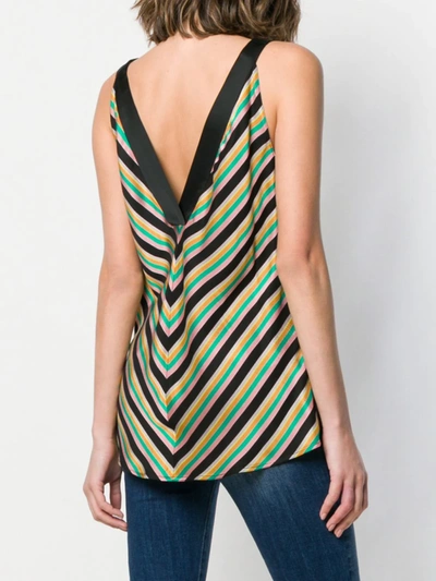 Shop Pinko Striped Sleeveless Top In Black