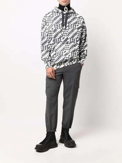Shop Isabel Marant Geometric-print Pullover Hoodie In Weiss