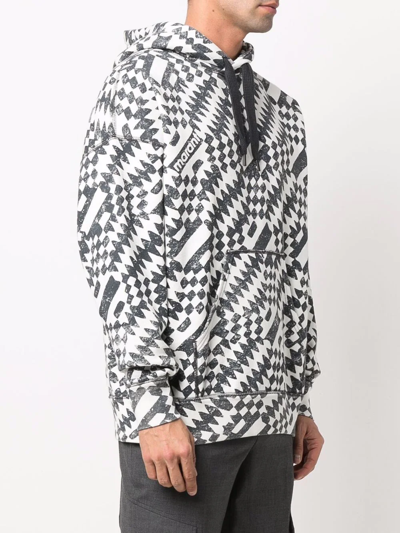 Shop Isabel Marant Geometric-print Pullover Hoodie In Weiss