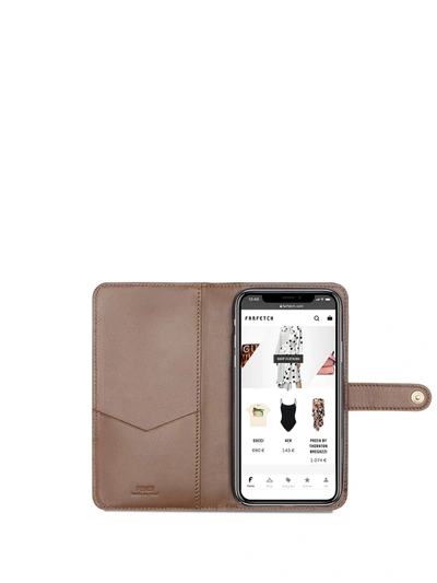 Shop Fendi Ff Motif Iphone 11 Pro Case In Brown