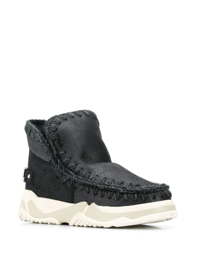 Shop Mou Eskimo Ankle Boots In Black