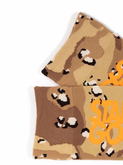 Shop Stadium Goods Desert Camo Socks In Brown