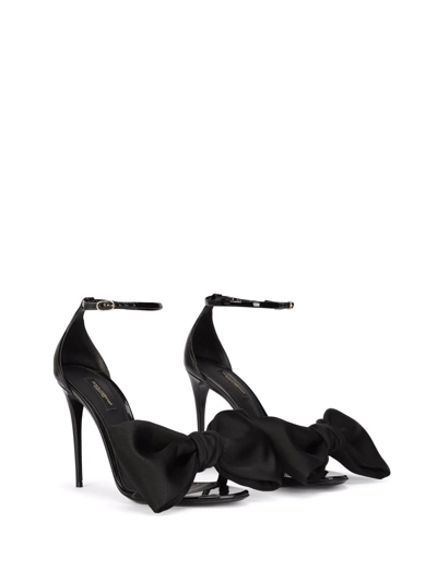 Shop Dolce & Gabbana Bow Detail Sandals In Schwarz