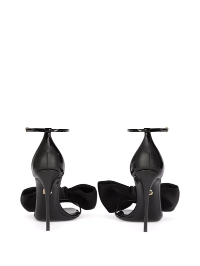 Shop Dolce & Gabbana Bow Detail Sandals In Schwarz
