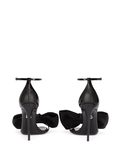 Dolce & Gabbana 105mm Keira Patent Leather Sandals In Schwarz