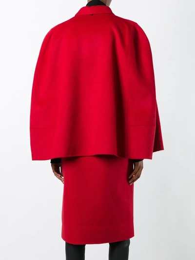 Shop Agnona Double-breasted Oversized Coat In Red