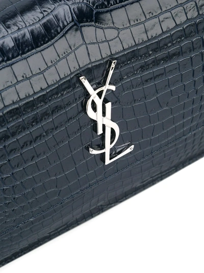 Shop Saint Laurent Medium Sunset Monogram Shoulder Bag In Black