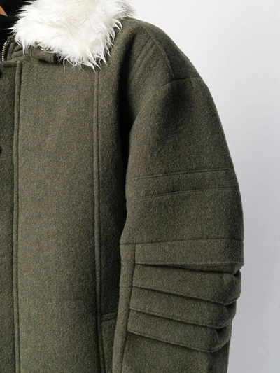 Shop Ambush Textured Collar Coat In Green