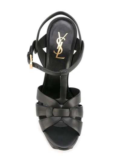 Shop Saint Laurent Tribute 150mm Sandals In Black