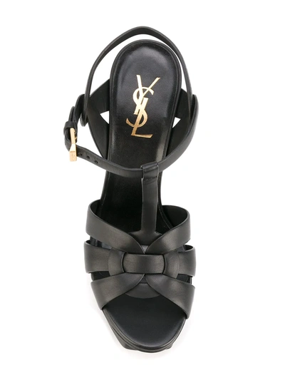 Saint Laurent Tribute Platform Sandal In Black