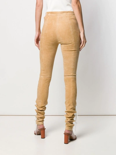 Shop Ben Taverniti Unravel Project Tie Front Trousers In Brown