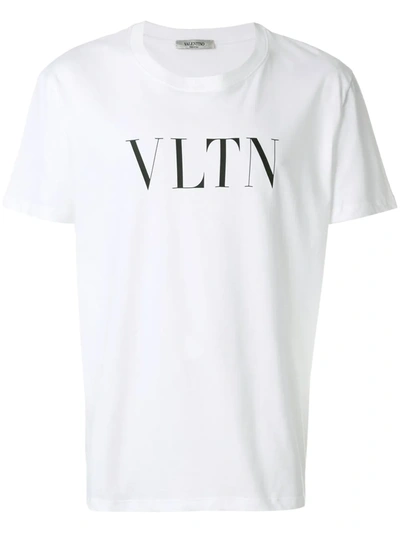 Shop Valentino Vltn-print T-shirt In White