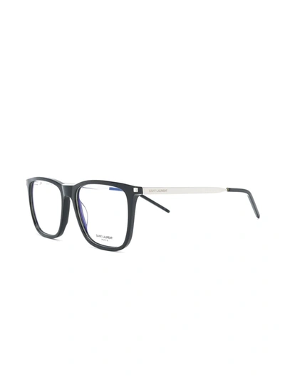 Shop Saint Laurent Round Frame Glasses In Black