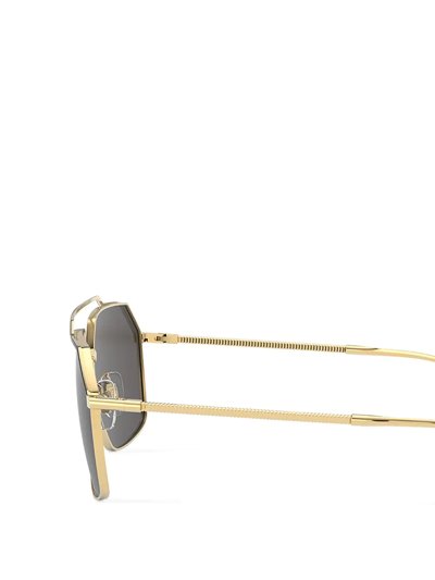 Shop Dolce & Gabbana Pilot-frame Sunglasses In Brown