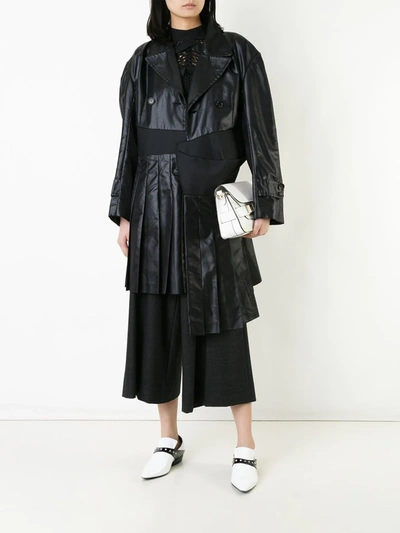 Pre-owned Comme Des Garçons Deconstructed Trenchcoat In Black