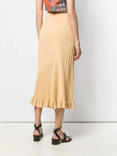 Shop Chloé Tube Skirt In Yellow