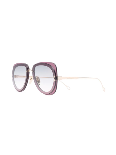Shop Isabel Marant Eyewear Square Tinted Sunglasses In Violett