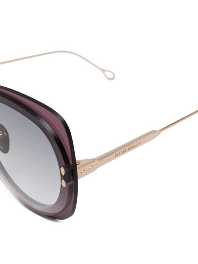 Shop Isabel Marant Eyewear Square Tinted Sunglasses In Violett