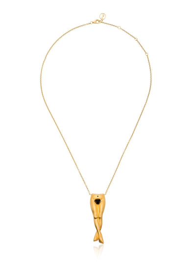 Shop Anissa Kermiche Précieux Pubis Pendant Necklace In Gold