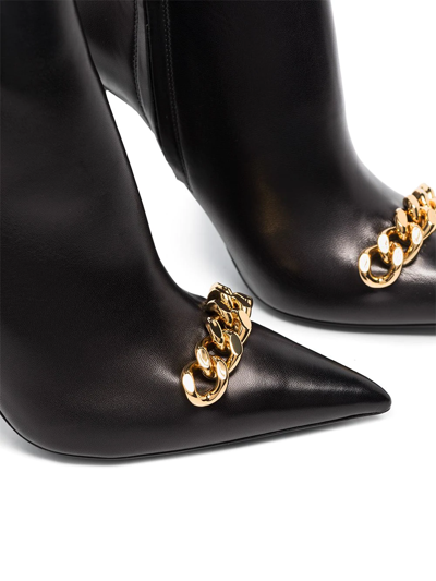 Shop Tom Ford Iconic Chain 105mm Ankle Boots In Black