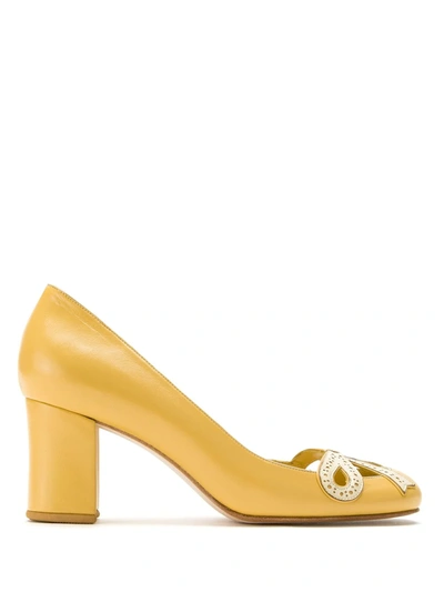 Shop Sarah Chofakian Audrey Pumps In Yellow