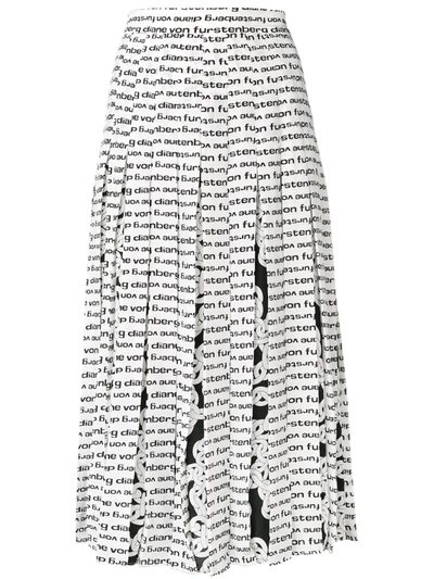 Shop Diane Von Furstenberg Printed Pleated Skirt In White