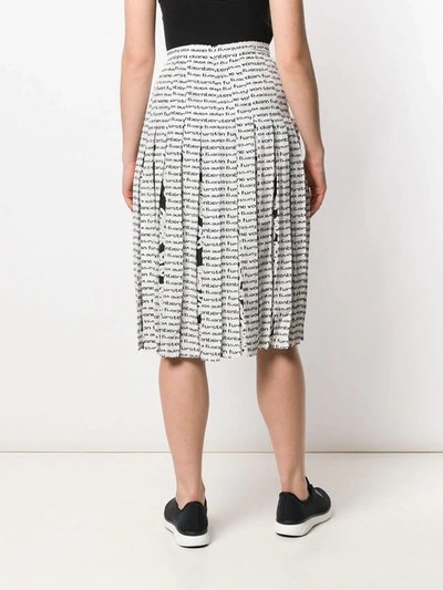Shop Diane Von Furstenberg Printed Pleated Skirt In White