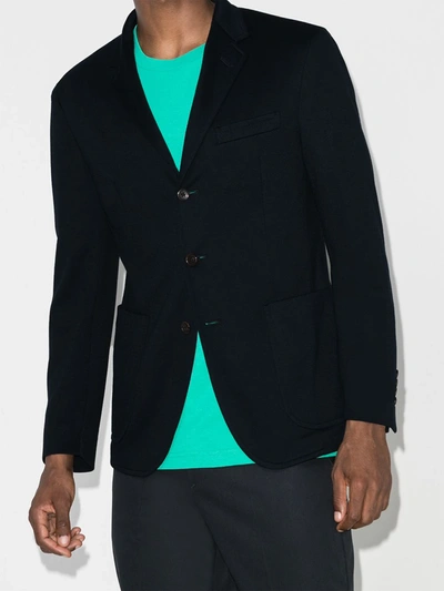 Shop Polo Ralph Lauren Single-breasted Blazer Jacket In Blue