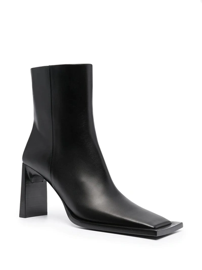 Shop Balenciaga Square-toe Ankle-length Boots In Black