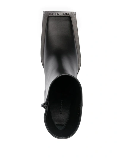 Shop Balenciaga Square-toe Ankle-length Boots In Black
