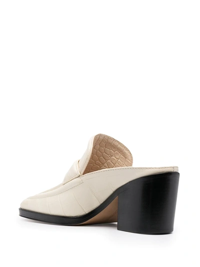 Shop Bottega Veneta Square-toe Loafer Mules In Neutrals