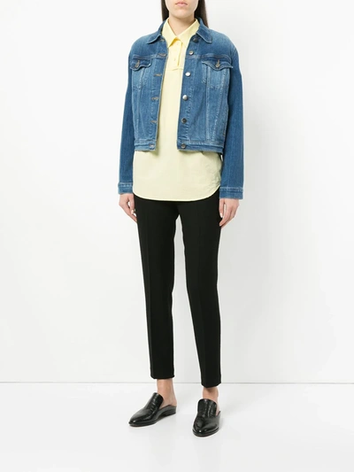 Shop Frame Le Vintage Jacket In Blue