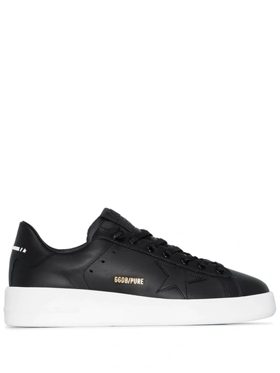 Shop Golden Goose Pure Star Sneakers In Black