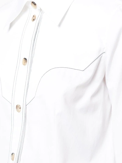 KHAITE 对比缝线衬衫 - 白色