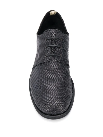 Shop Officine Creative Woven Derby Shoes In Blue