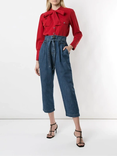 Shop Amapô Vanessa Rozan Clochard Trousers In Blue