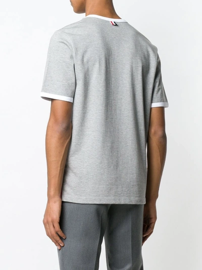 Thom Browne Ringer Slim-fit T-shirt In Grey